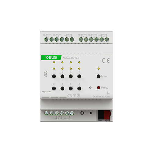 07.GVS-KNX Multifunctional Actuator 8-Fold with Secure, 10A, 4SU MDRC